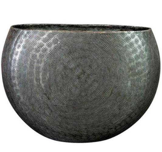 JARDINEIRA NYNKE  METAL CHUMBO 28X15X23CM - AQUI VC DECORA