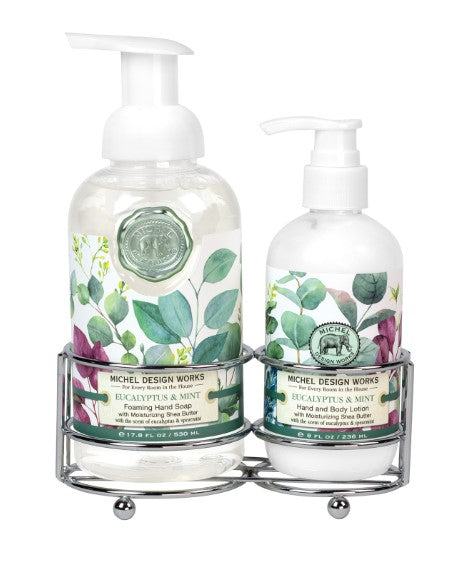 KIT HIDRATANTE  E SABONETE EUCALYPTUS E MINT - MICHEL DESIGN WORKS - AQUI VC DECORA