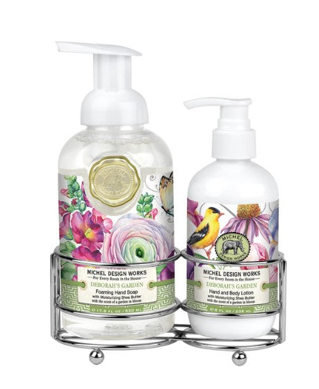 KIT HIDRATANTE  E SABONETE DEBORAHS GARDEN - MICHEL DESIGN WORKS - AQUI VC DECORA