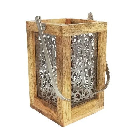 LANTERNA RETANGULAR EM MADEIRA SHORE M