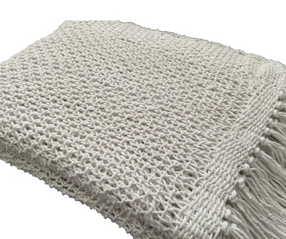 MANTA CROCHE BASIC 1,50X1,20 CRU - AQUI VC DECORA