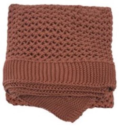 MANTA TRICO TRAMA CROCHE 0,90X1,80 BORGONHA - AQUI VC DECORA