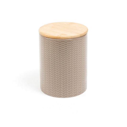 POTE ZIG ZAG DOLOMITA COM TAMPA DE BAMBU 1,2L - OIKOS FENDI - AQUI VC DECORA