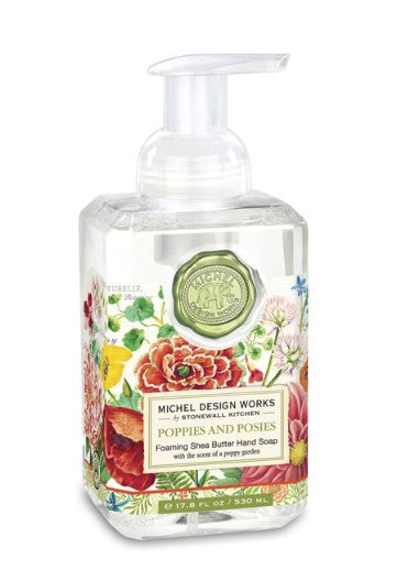 SABONETE LIQUIDO POPPIES AND POSIES 3 - MICHEL DESIGN WORKS - AQUI VC DECORA