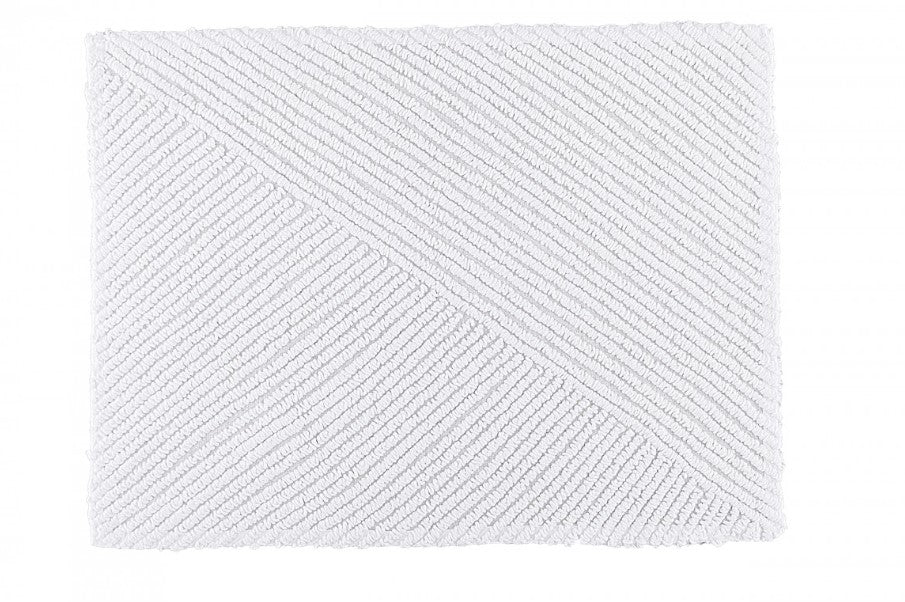 TAPETE BRETON DUPLA FACE 50X70CM BRANCO - AQUI VC DECORA