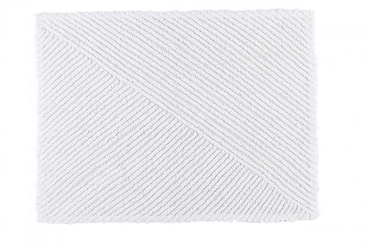 TAPETE BRETON DUPLA FACE 50X70CM BRANCO - AQUI VC DECORA