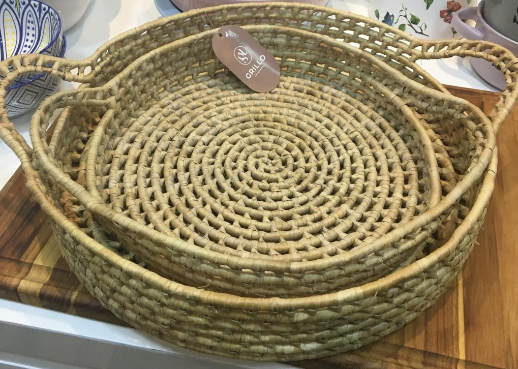 Centro de Mesa Kit Redondo Fribra Natural C/2