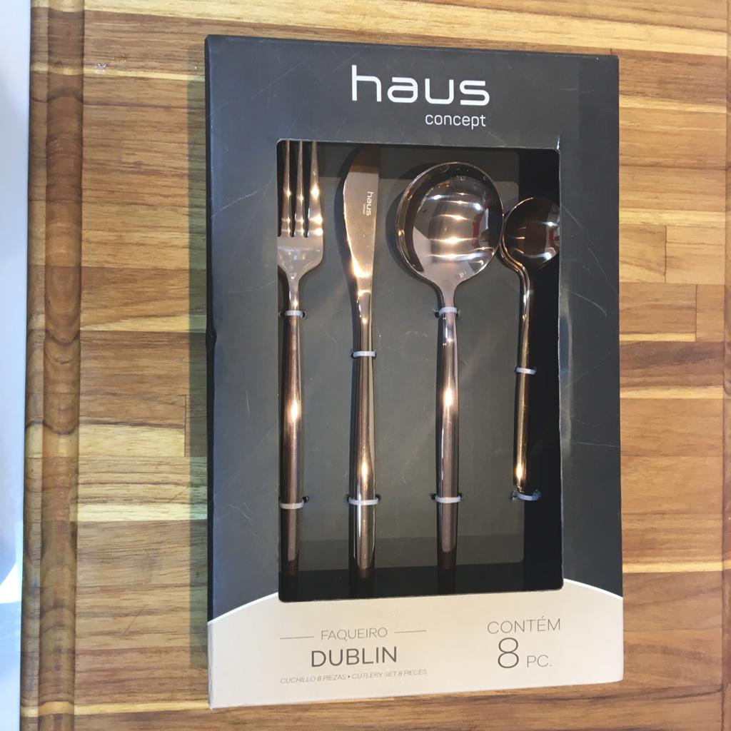 Faqueiro 8 Pçs  Dublin Rose Gold - Haus Concept
