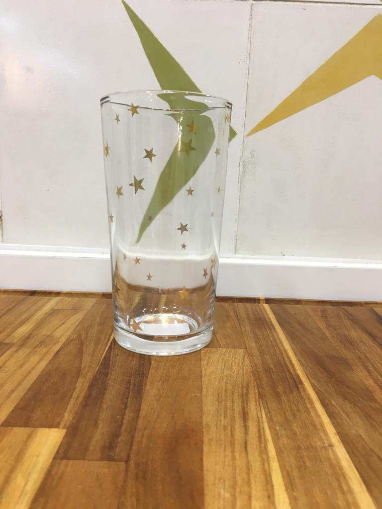 Copo de Vidro  Drink Estrelas Ouro