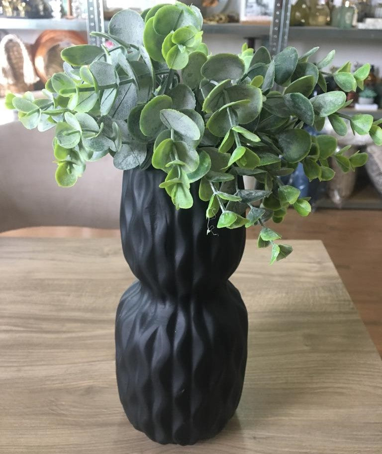 Vaso Decorativo Litun Preto 24 cm - Devitro