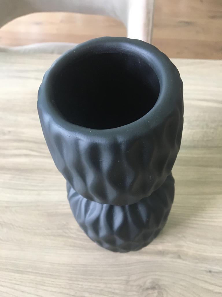 Vaso Decorativo Litun Preto 24 cm - Devitro