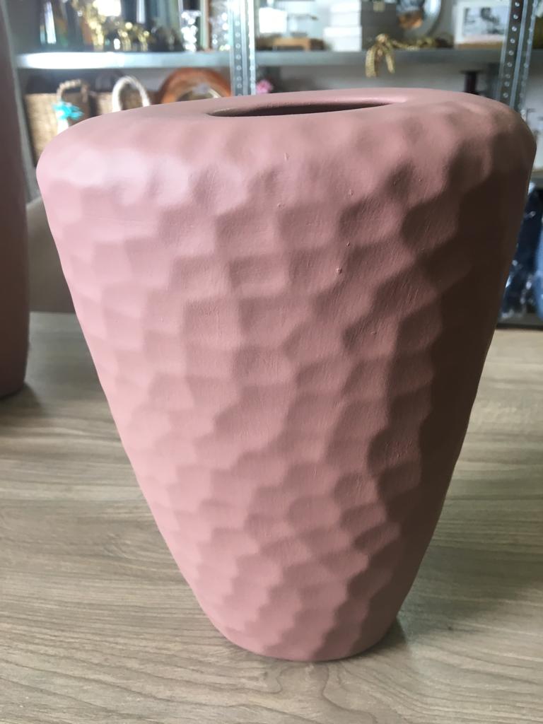 VASO BOLHAS FOSCO G ROSA DESERTO