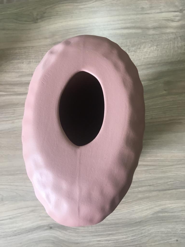 VASO BOLHAS FOSCO P ROSA DESERTO