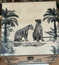 CAIXA QD MDF KANVAS DES ANIMAIS 20X20X20CM