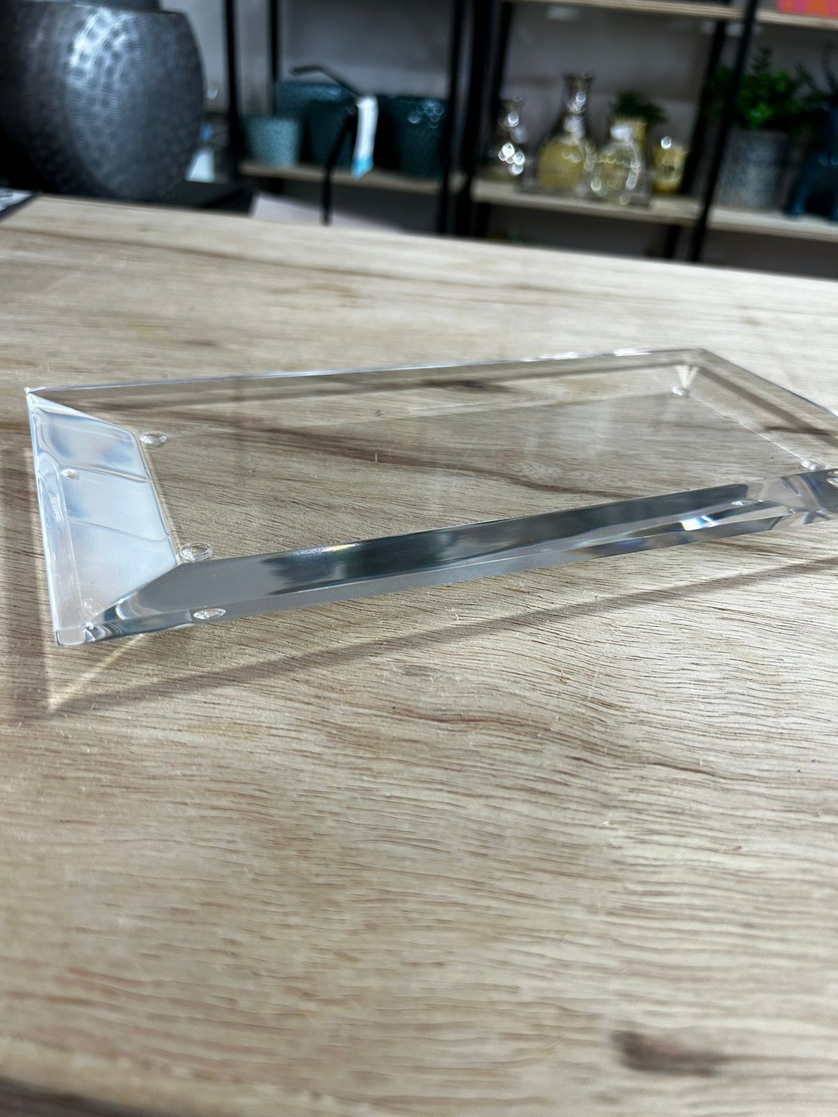 BANDEJA BASE FLOAT LAVABO EM ACRILICO 28cm - GD Acrilico Design - AQUI VC DECORA