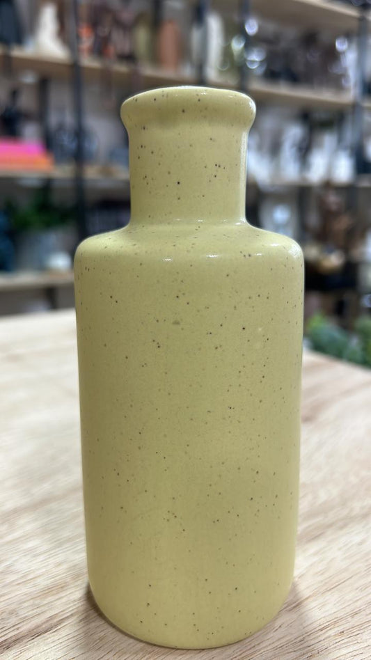 MINI VASO CERÂMICA AMARELO DL0087 - AQUI VC DECORA
