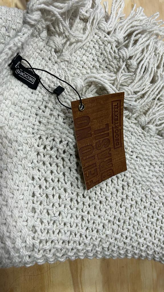 MANTA CROCHE BASIC 1,50X1,20 CRU - AQUI VC DECORA