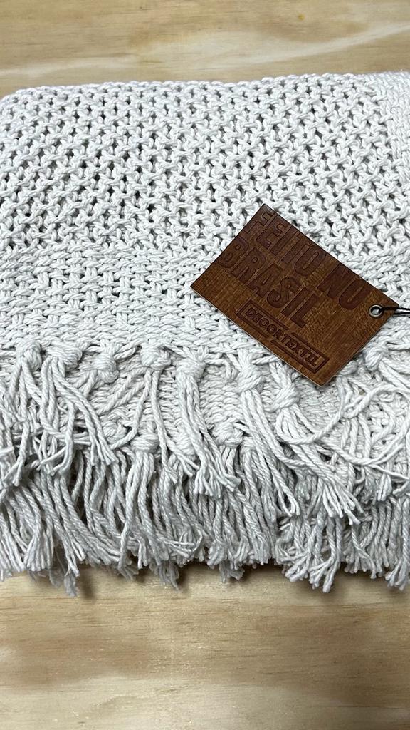MANTA CROCHE BASIC 1,50X1,20 CRU - AQUI VC DECORA