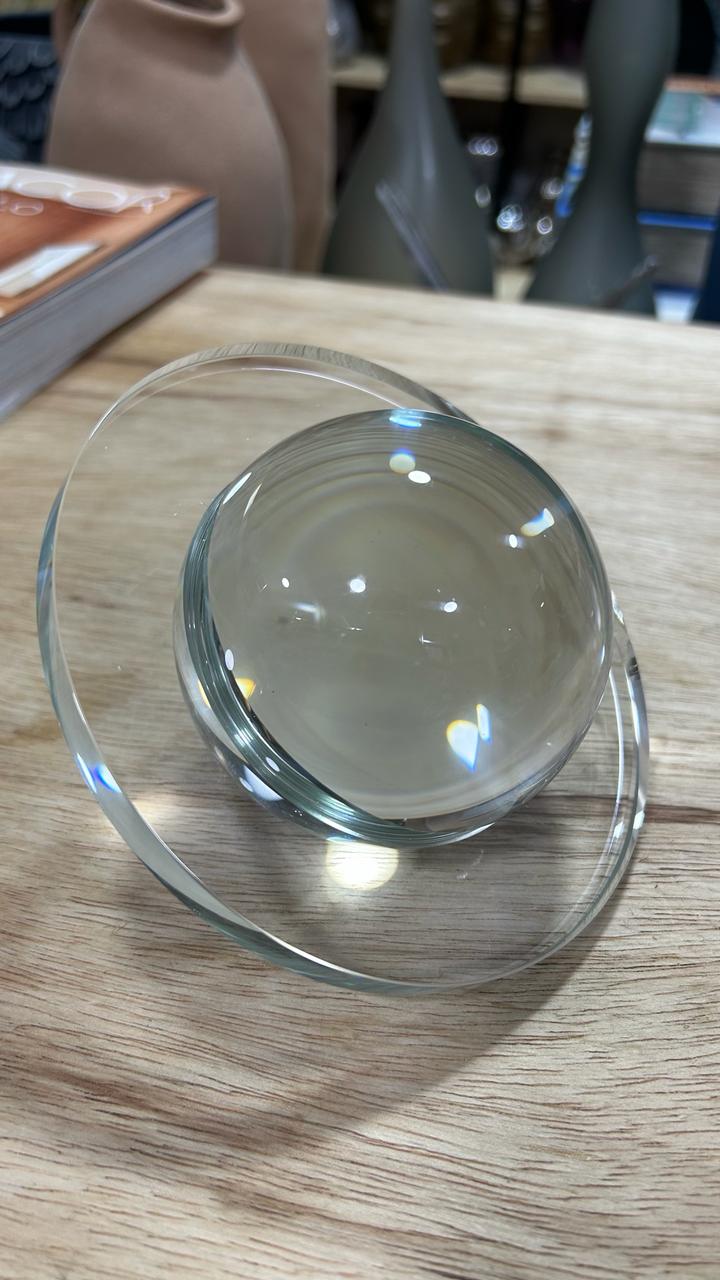 PEÇA DECORATIVA ESFERA EM CRISTAL