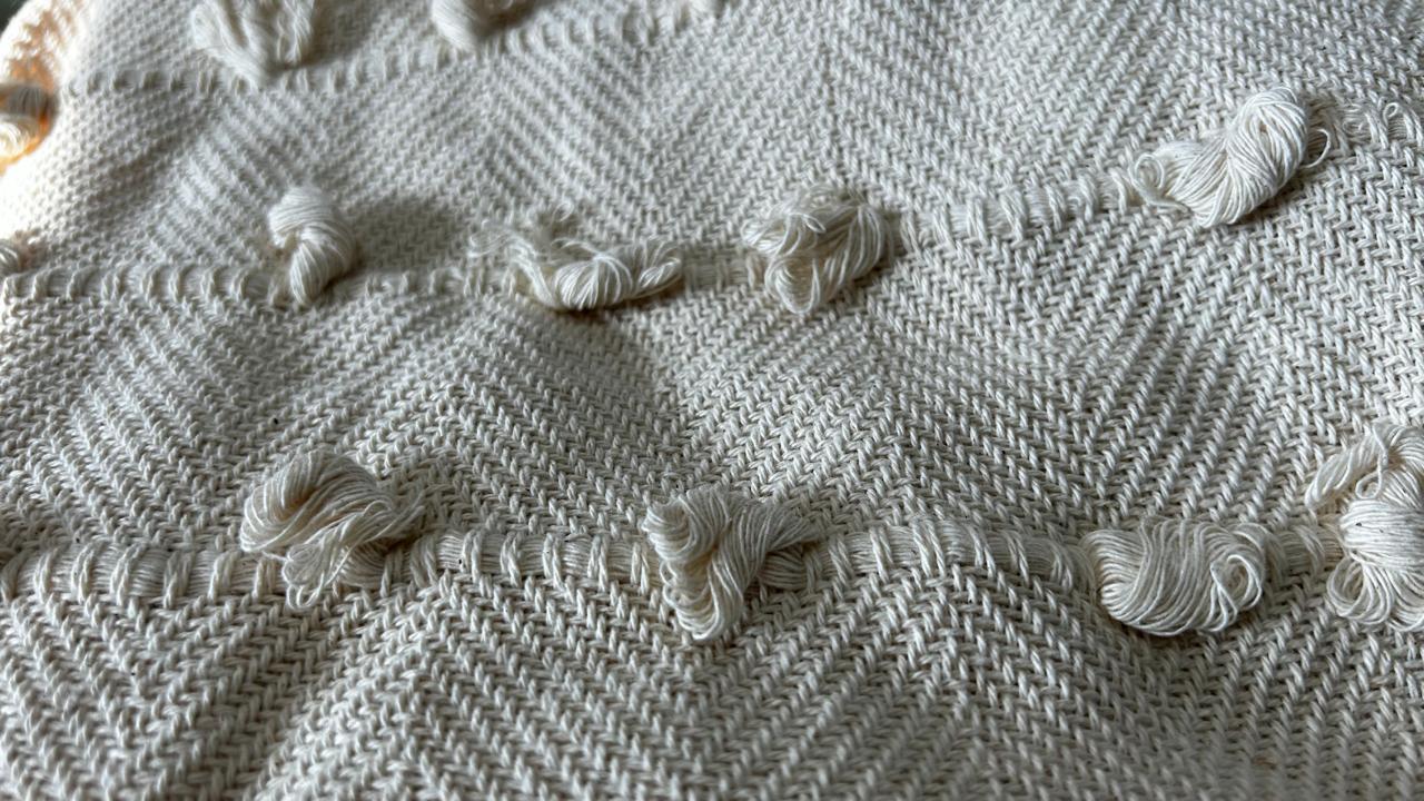 MANTA XALE  CORDEL NOZINHO 1.60X1.60 CRU