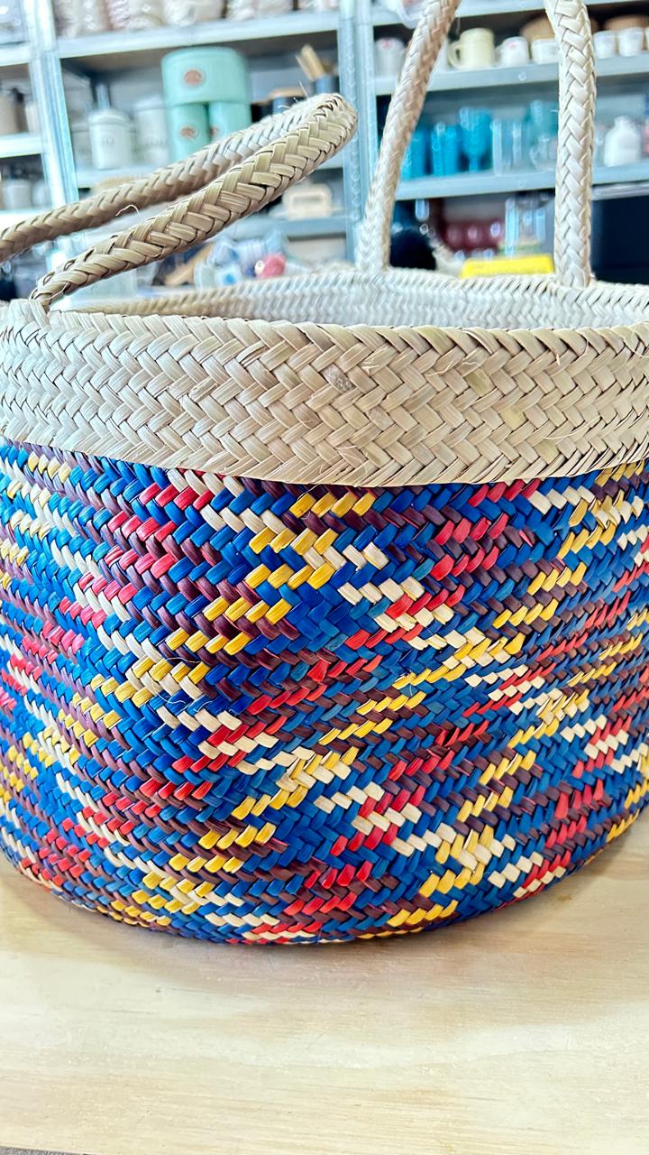 CESTO COLORE FIBRA NATURAL