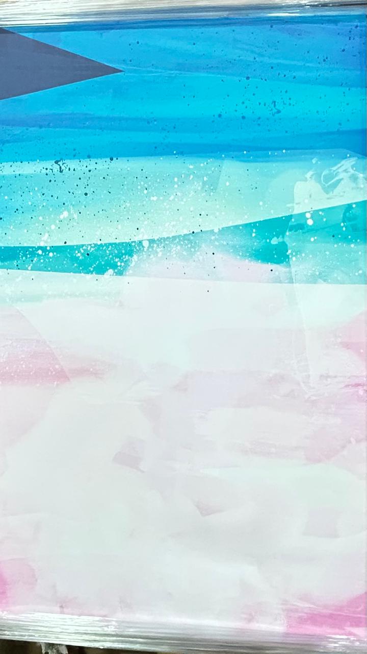 QUADRO AQUARELLA PINK BLUE I