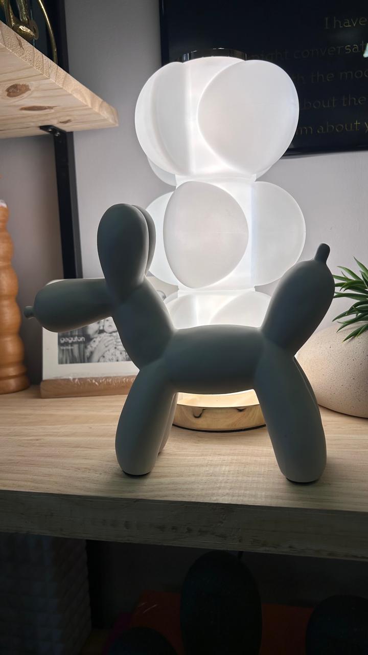 ESCULTURA DOG BALAO RESINA ICE&nbsp; 22x9x24cm