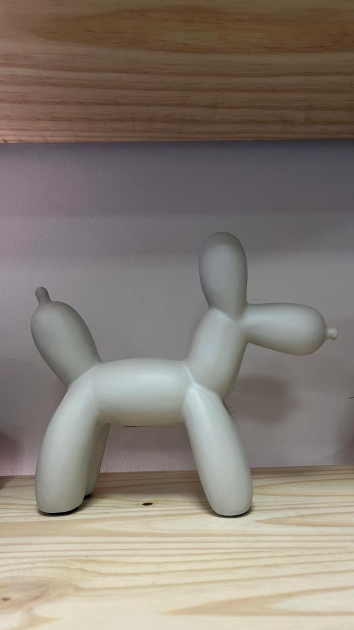 ESCULTURA DOG BALAO RESINA ICE&nbsp; 22x9x24cm