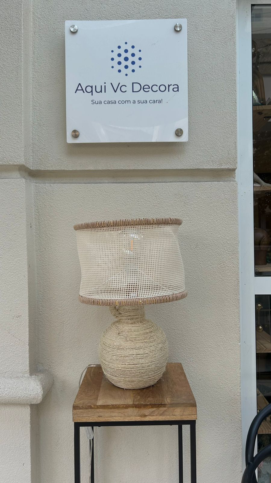 ABAJUR TELINHA E SISAL