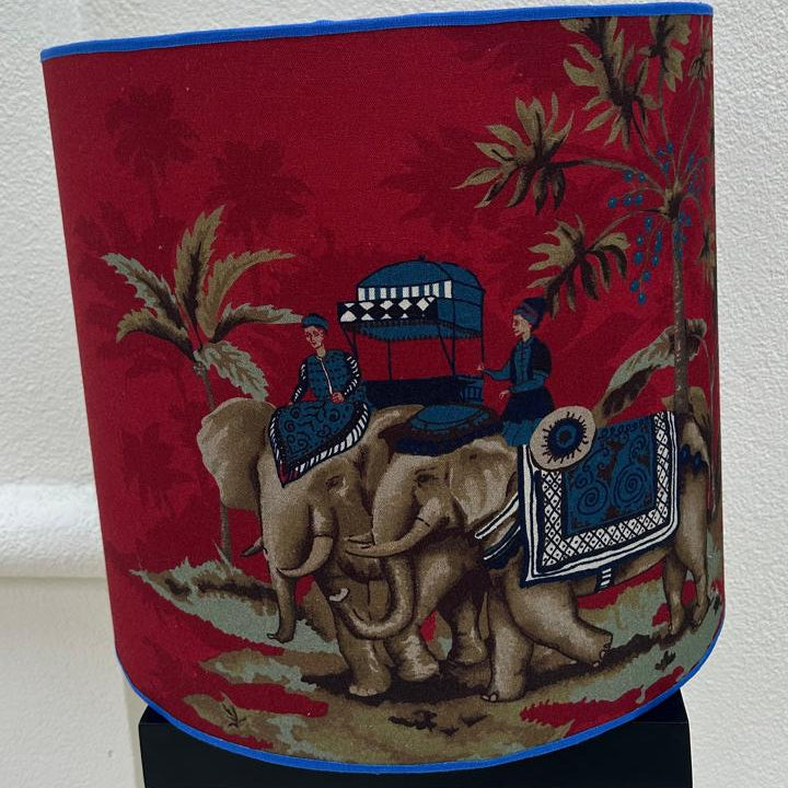 Cúpula Decorativa Elefantes Orientais II – Tecido Exclusivo Entreposto
