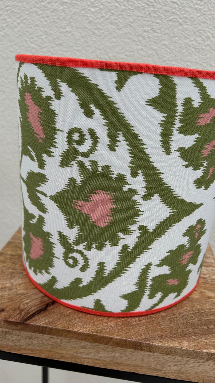 Cúpula Ikat Verde e Coral – Artesanal