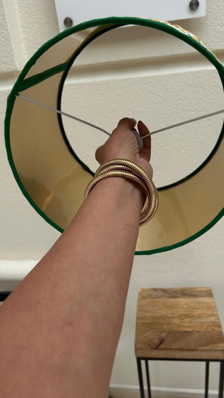 Cúpula Daisy Garden Bordado/ Dourado