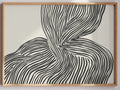 Quadro abstrato preto e branco