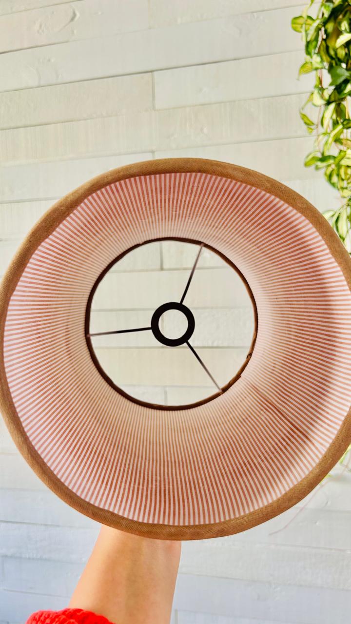 Cúpula Pendente Off white e Bege