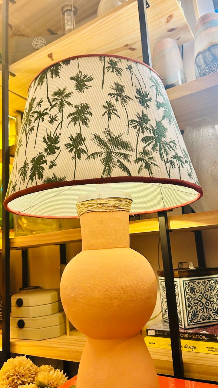 Abajur Palma Toscana – Base Vaso cerâmica