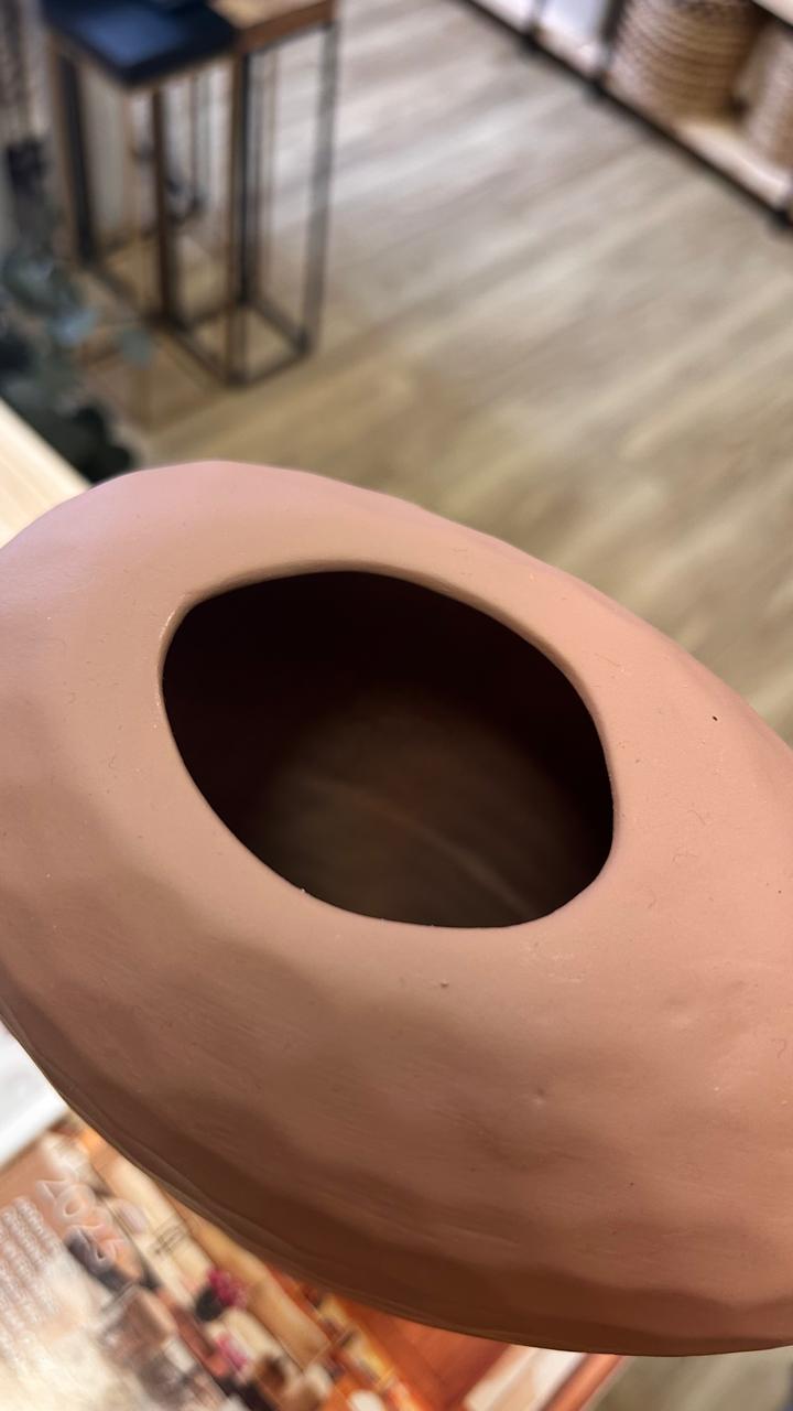 VASO BOLHAS FOSCO G ROSA DESERTO