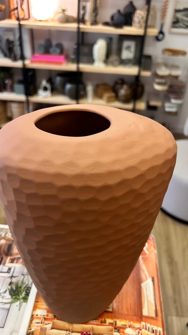 VASO BOLHAS FOSCO G ROSA DESERTO