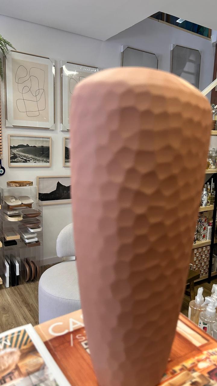 VASO BOLHAS FOSCO G ROSA DESERTO
