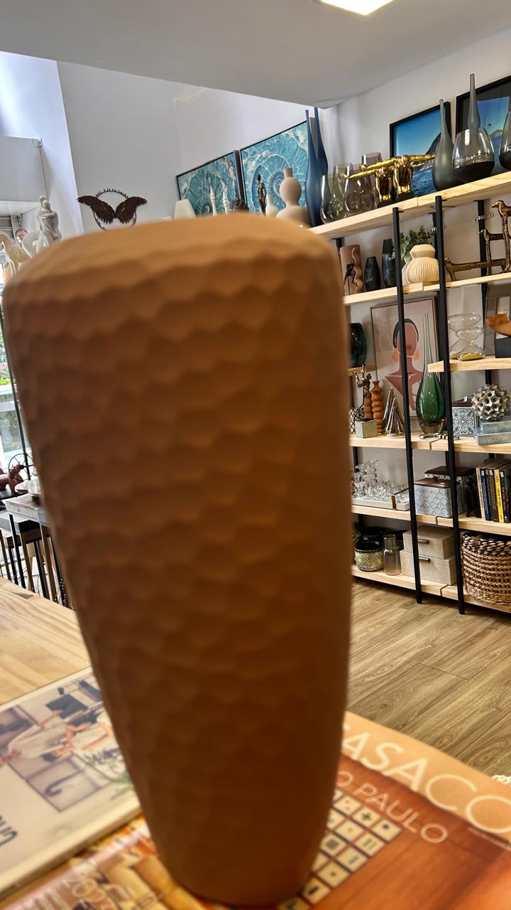 VASO BOLHAS FOSCO G ROSA DESERTO