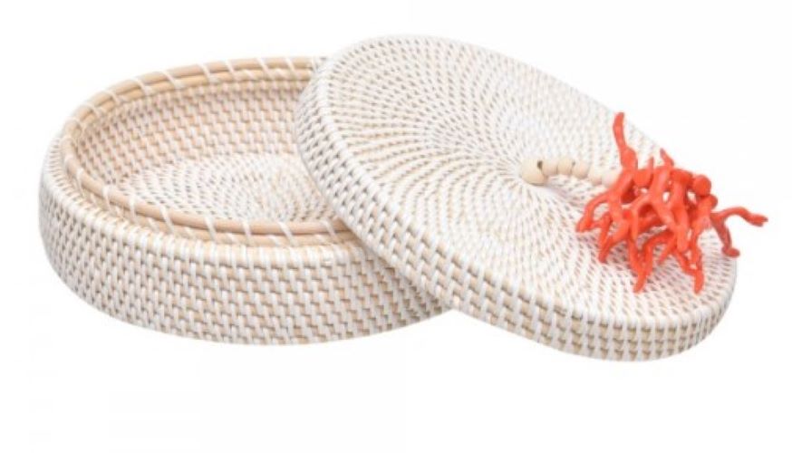 Caixa Ratan Flat Coral Vermelho