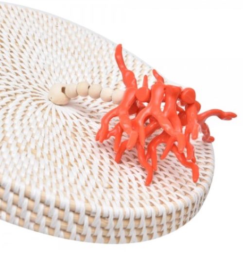 Caixa Ratan Flat Coral Vermelho