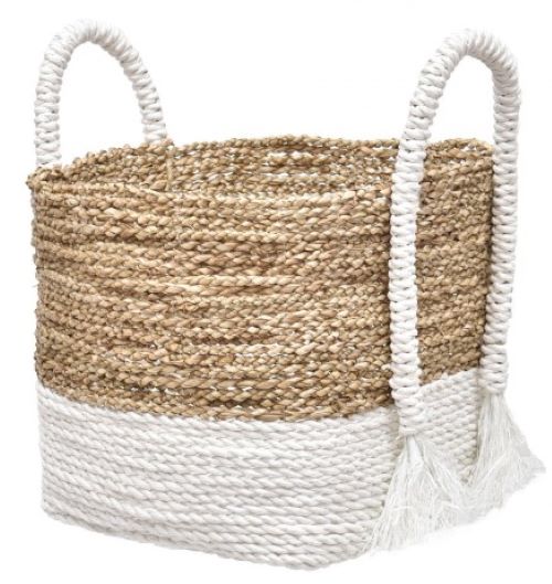 Cesto Duo Quadrado Branco 35x35