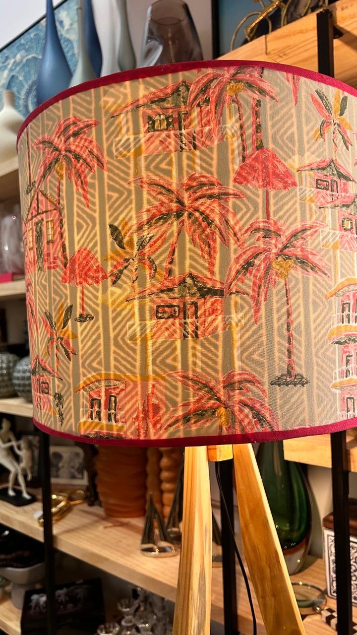 CÚPULA "PRAIA VERDE E ROSA" 40CMX30CM