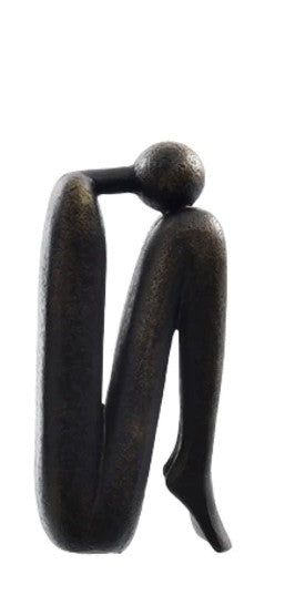 ESCULTURA ABAPORIM DOWN PRETA 20CM - AQUI VC DECORA
