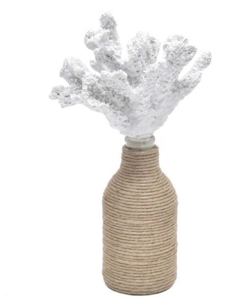 Garrafa Coral Largo Branco 24x13