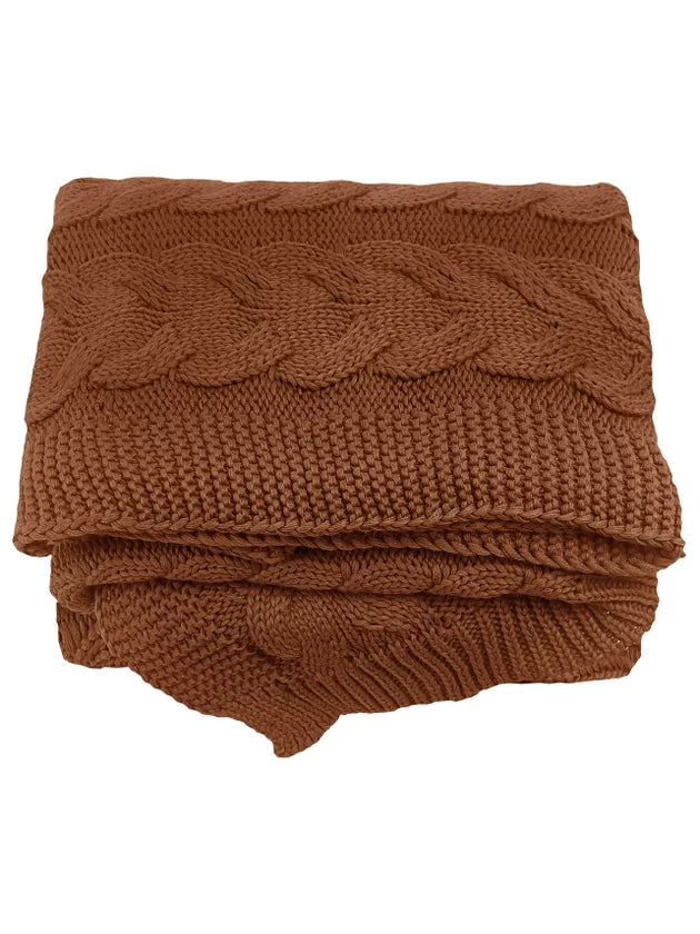 MANTA TRICO TRAMA CASCATA 0,90X1,80 FERRUGEM