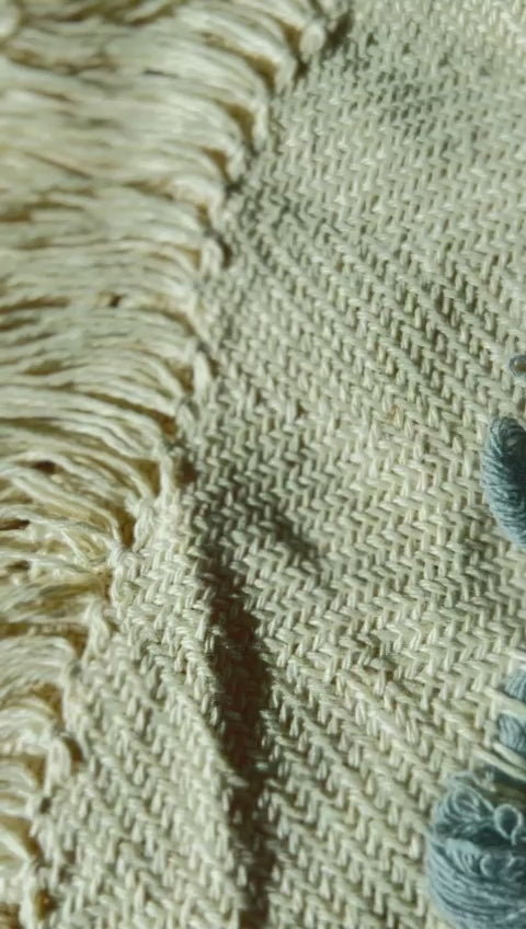 MANTA XALE  CORDEL NOZINHO 1.60X1.60 CRU/NEBLINA