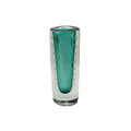 VASO DE VIDRO VERDE E TRANSPARENTE - AQUI VC DECORA