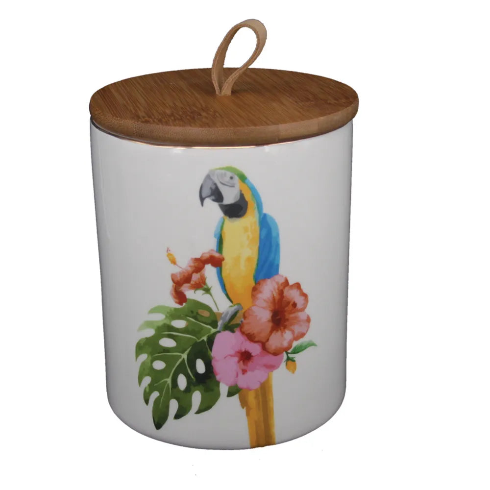 POTE DE CERAMICA ARARA GL 13x16,5cm - AQUI VC DECORA