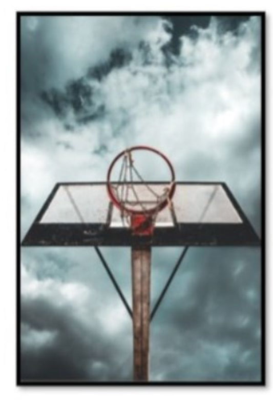 QUADRO TARDE BASQUETE 60X90CM - AQUI VC DECORA